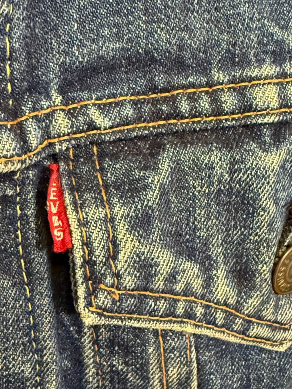 VINTAGE 60s LEVIS BIG E TYPE 3 DENIM JACKET MADE IN USA WOMENS MENS S 36"x24" - Picture 6 of 16